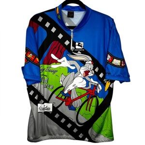 VTG 90s Italy Giordana Looney Tunes Cycling Jersey Bugs Bunny Bicycling XXXL